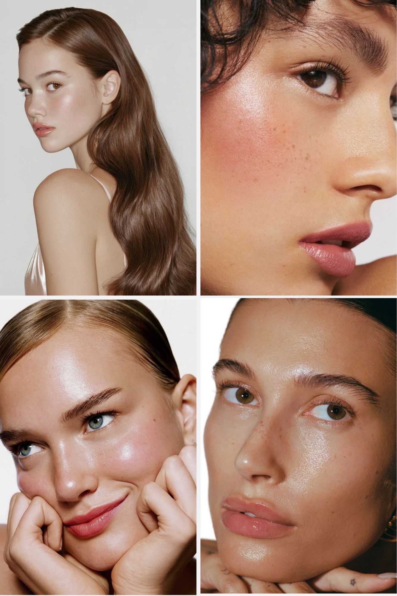 2026 Hyper-glow realism and dewy skin-minimalism editorial beauty looks