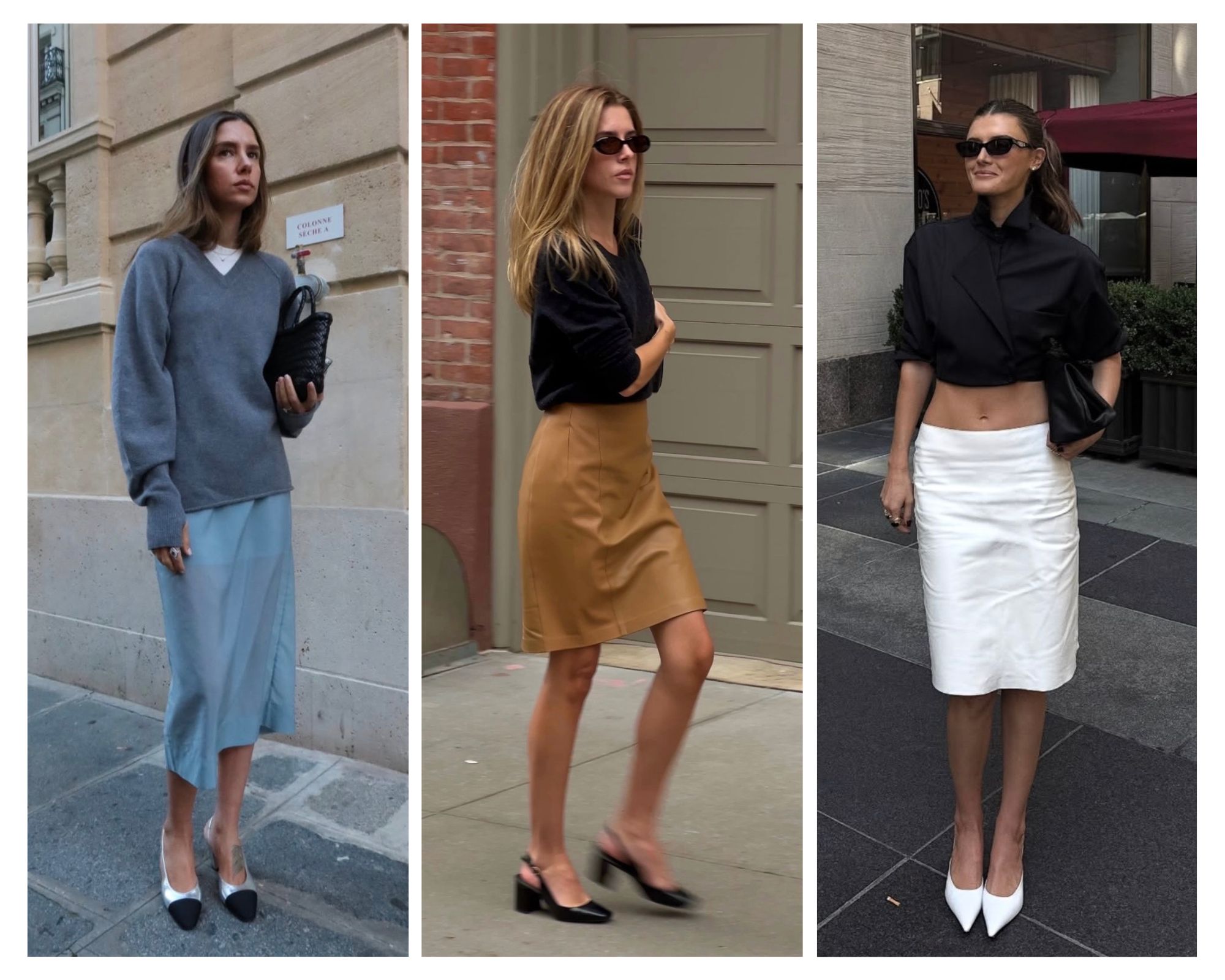 A modern midi skirt with a clean, uninterrupted drape, highlighting the sensory tension and quiet authority of a high-fashion silhouette