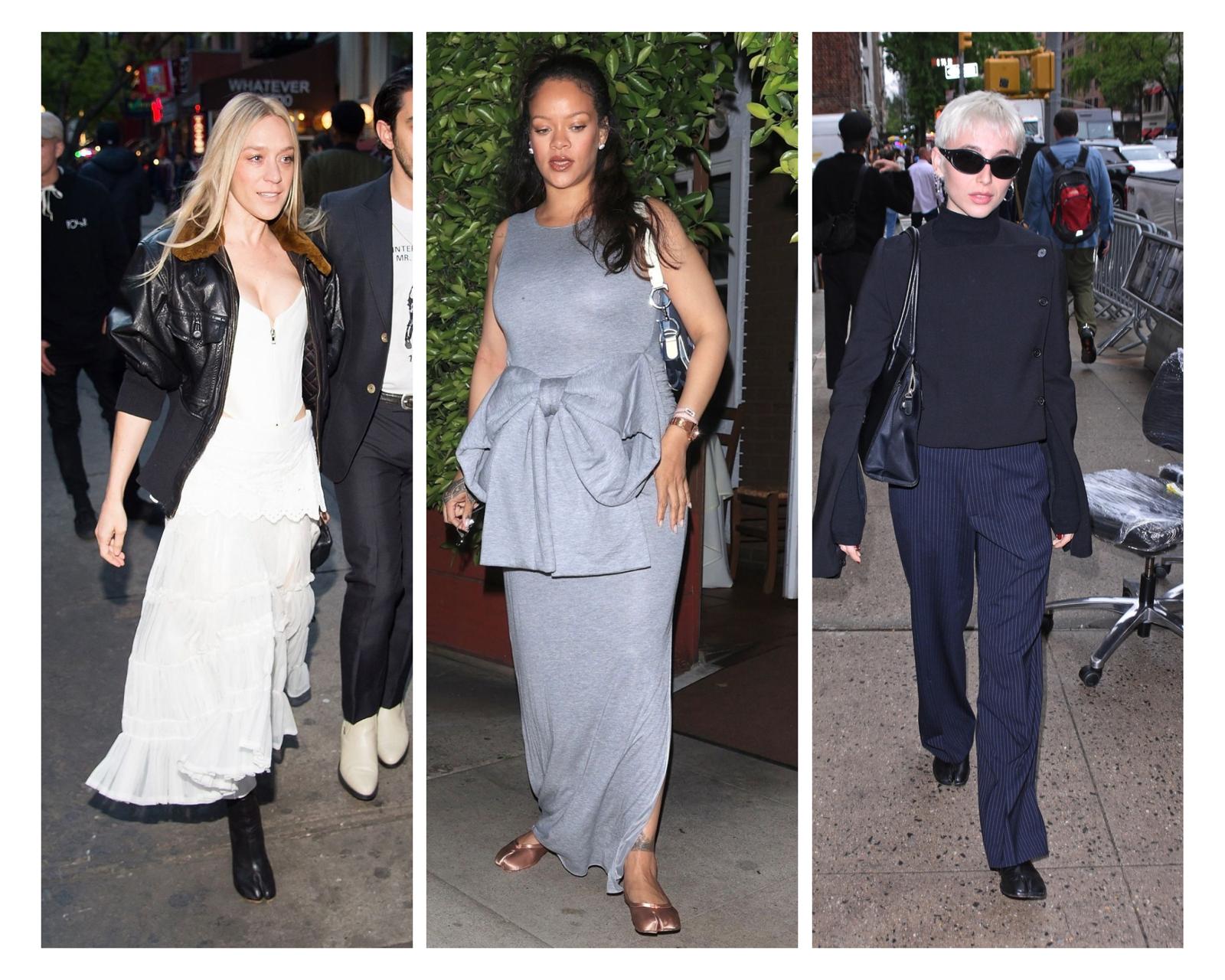 From left to right Chloë Sevigny-Rihanna-Emma Chamberlain